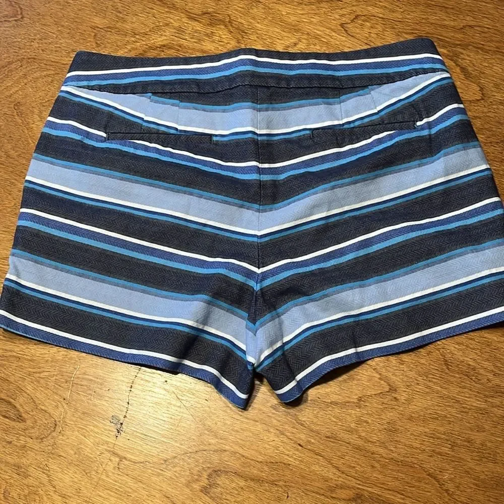 J. Crew Blue and White Bermuda Shorts Nautical Style